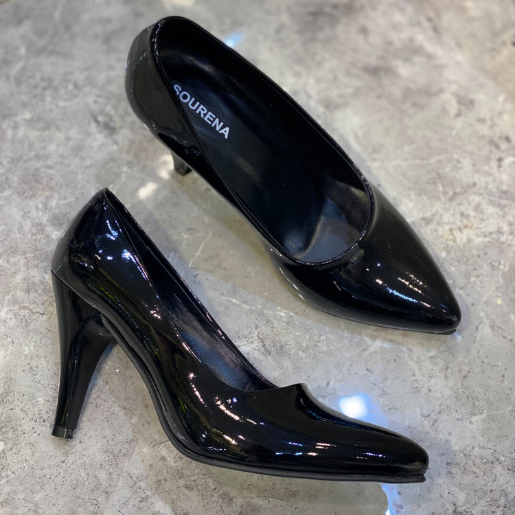 کفش زنانه پاشنه دار ورنی سایزبندی 37 تا 40