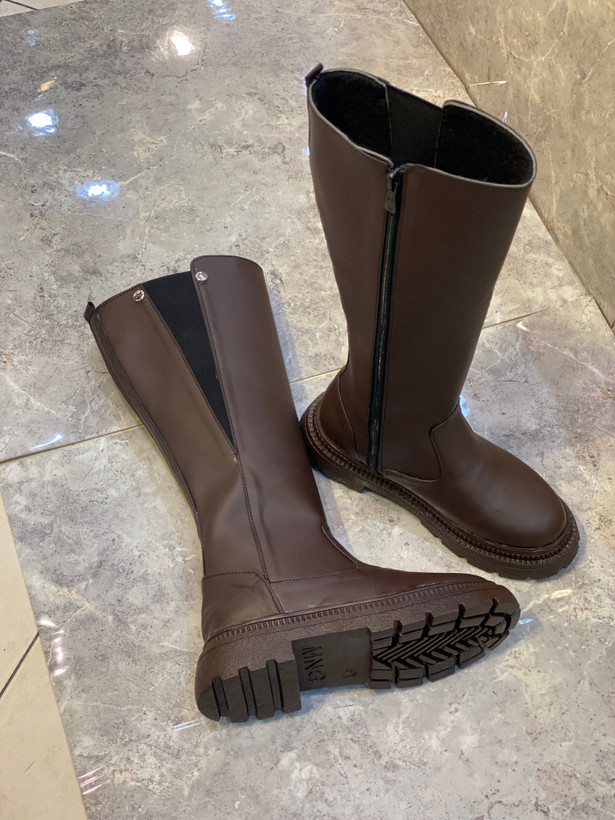 بوت بلند زنانه رنگ مشکی و قهوه ای سایز 37 تا 40
